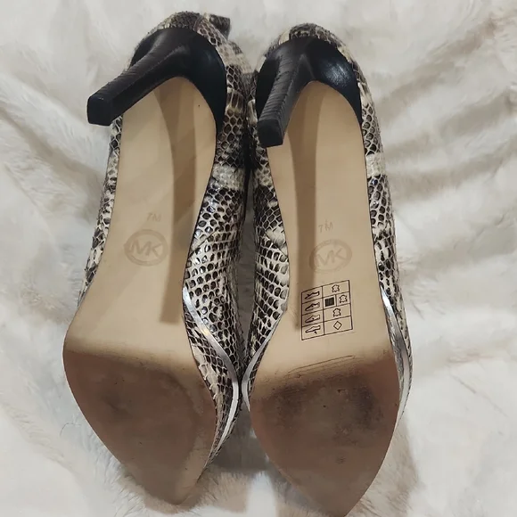 Michael Kors Genuine Snakeskin Heeled Boots - Picture 8 of 9